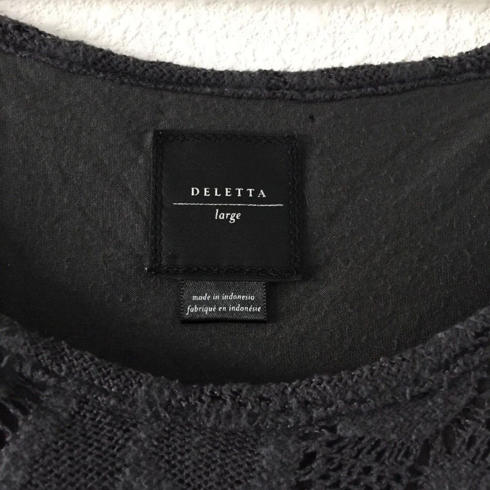 Anthropologie Gray Stretch Lace Skater Dress L - Picture 3 of 8